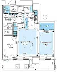 パークシティ中野エアーズ 2LDKの間取図画像