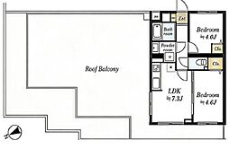 エスポワール常盤台 2LDKの間取図画像