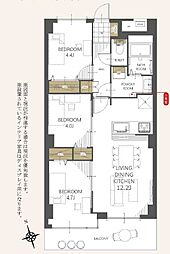 ウエストハイツ高島平 3LDKの間取図画像