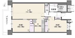 アクトピア北赤羽参番館 2LDKの間取図画像