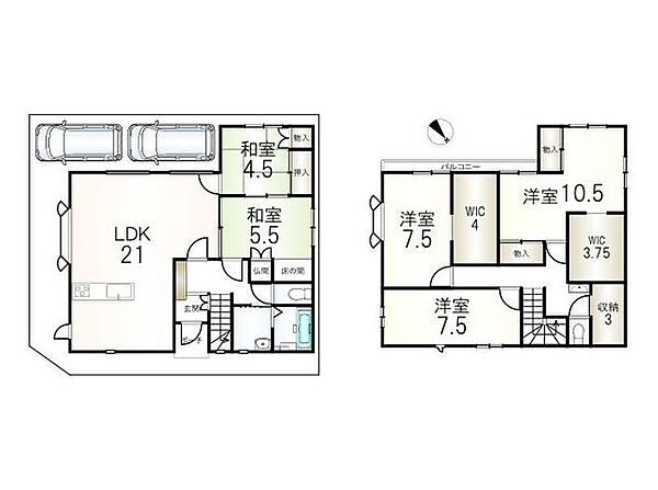 間取りを拡大表示