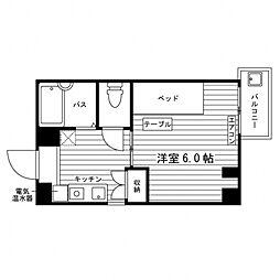 コートマゼラン 1Kの間取図画像