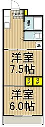K・Mハイツ 2DKの間取図画像