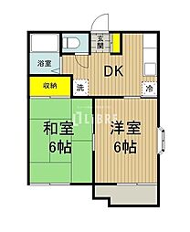 カリーナスピカ 2Kの間取図画像