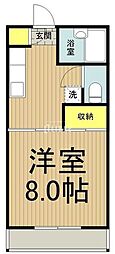 ロベリアくにたち ワンルームの間取図画像