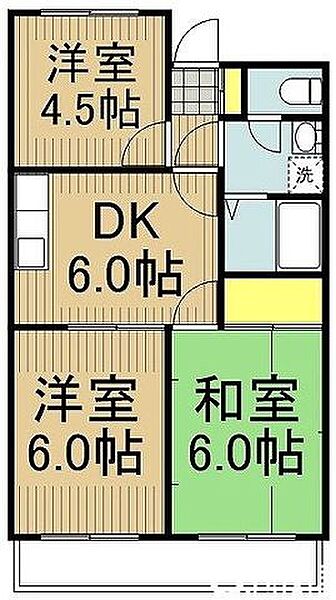 東京都日野市大字上田(賃貸マンション3DK・3階・47.38㎡)の写真 その1