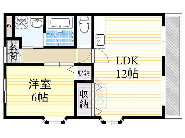 大阪府摂津市千里丘東３丁目(賃貸マンション1LDK・3階・45.00㎡)の写真 その2