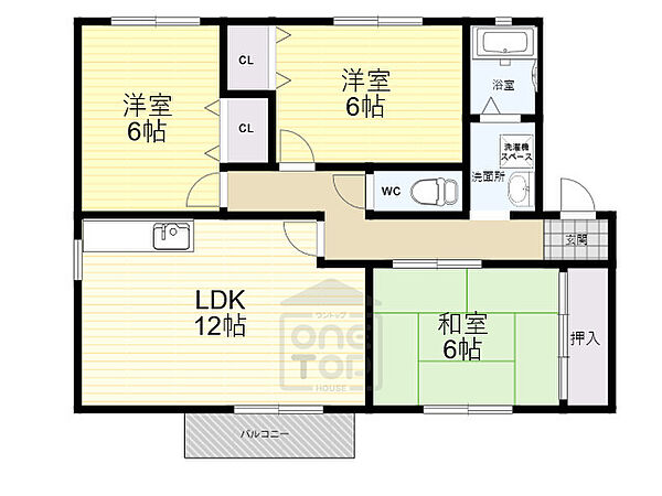 大阪府茨木市並木町(賃貸アパート3LDK・2階・67.00㎡)の写真 その2