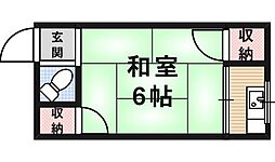 田中アパート 1Kの間取図画像