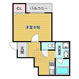 JR東海道・山陽本線 茨木駅 徒歩10分の賃貸アパート 2階1Kの間取り