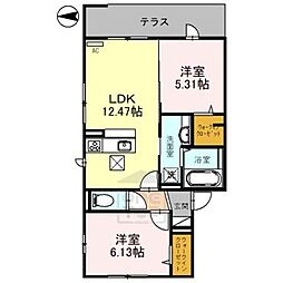D’room若園 2階/-