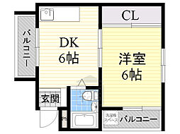 Twenty20 1DKの間取図画像