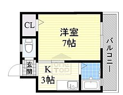 ネオセレス壱番館 1Kの間取図画像