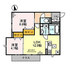 グレイスソフィア千里丘 2LDKの間取図画像
