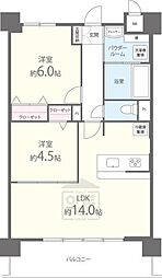 ソシア千里丘 2LDKの間取図画像