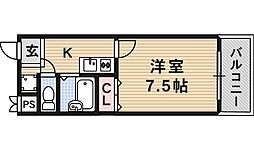 プランドール松本 1Kの間取図画像
