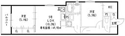ピレーネ一津屋 2LDKの間取図画像