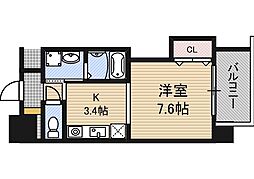 サウスアルカディア 1Kの間取図画像