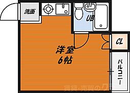 ハイツオーキタ ワンルームの間取図画像