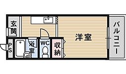 オーク・135 1Kの間取図画像