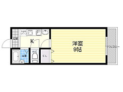 ステュディオリヴァージュ 1Kの間取図画像