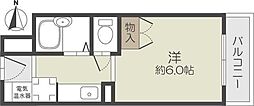 スチューデントパレス茨木 1Kの間取図画像