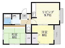 プリマヴェーラF 2DKの間取図画像