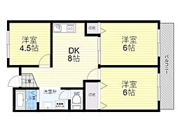 グリーンハイツ星見 3DKの間取図画像