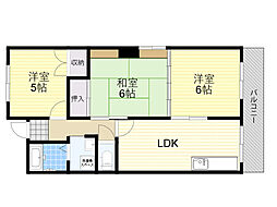 サングリーン春日丘 3LDKの間取図画像