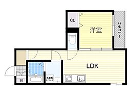 仮)フォレ下穂積2丁目 1LDKの間取図画像