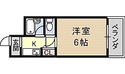 サンイーストパレス 1Kの間取図画像