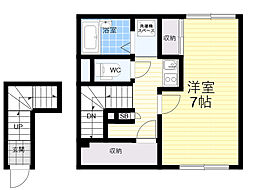 レオネクスト一津屋 1Kの間取図画像