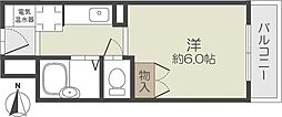 スチューデントパレス茨木 ワンルームの間取図画像