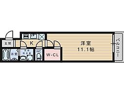 フジパレス摂津正雀ノース 1Kの間取図画像