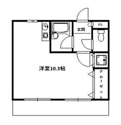 ジュネス別府 ワンルームの間取図画像