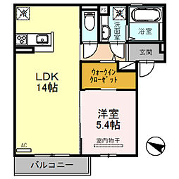ソフィアコート鳥飼A 1LDKの間取図画像
