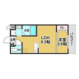リアコート千里丘1NORTH 2階