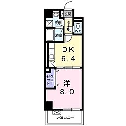 ハックベリー茨木南 1DKの間取図画像