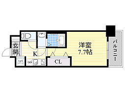 MASUno茨木 1Kの間取図画像