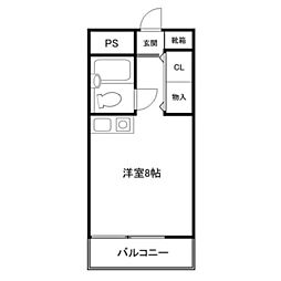 エナブル吹田 ワンルームの間取図画像