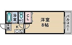 宮元七番館 1Kの間取図画像
