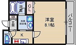 メゾンアンシャンテ 1Kの間取図画像