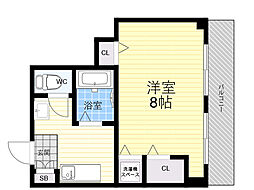 イーズ南春日丘 1Kの間取図画像