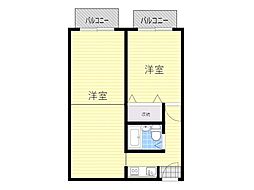 ネオコーポ都 2Kの間取図画像