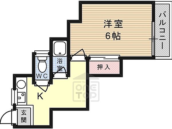 大阪府茨木市中総持寺町(賃貸アパート1K・2階・24.90㎡)の写真 その2