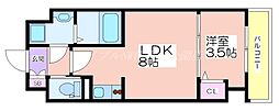 MA BLDG.Kishinosato 4階1LDKの間取り