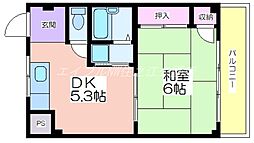 山口ビル 1DKの間取図画像