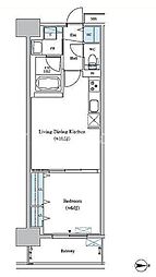 グランセジュール大国町 1LDKの間取図画像