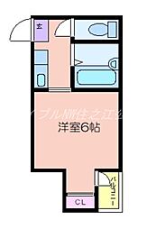 プレアール遠里小野 2Kの間取図画像