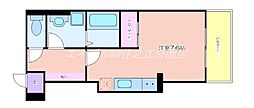 セジュールたまで 1Kの間取図画像